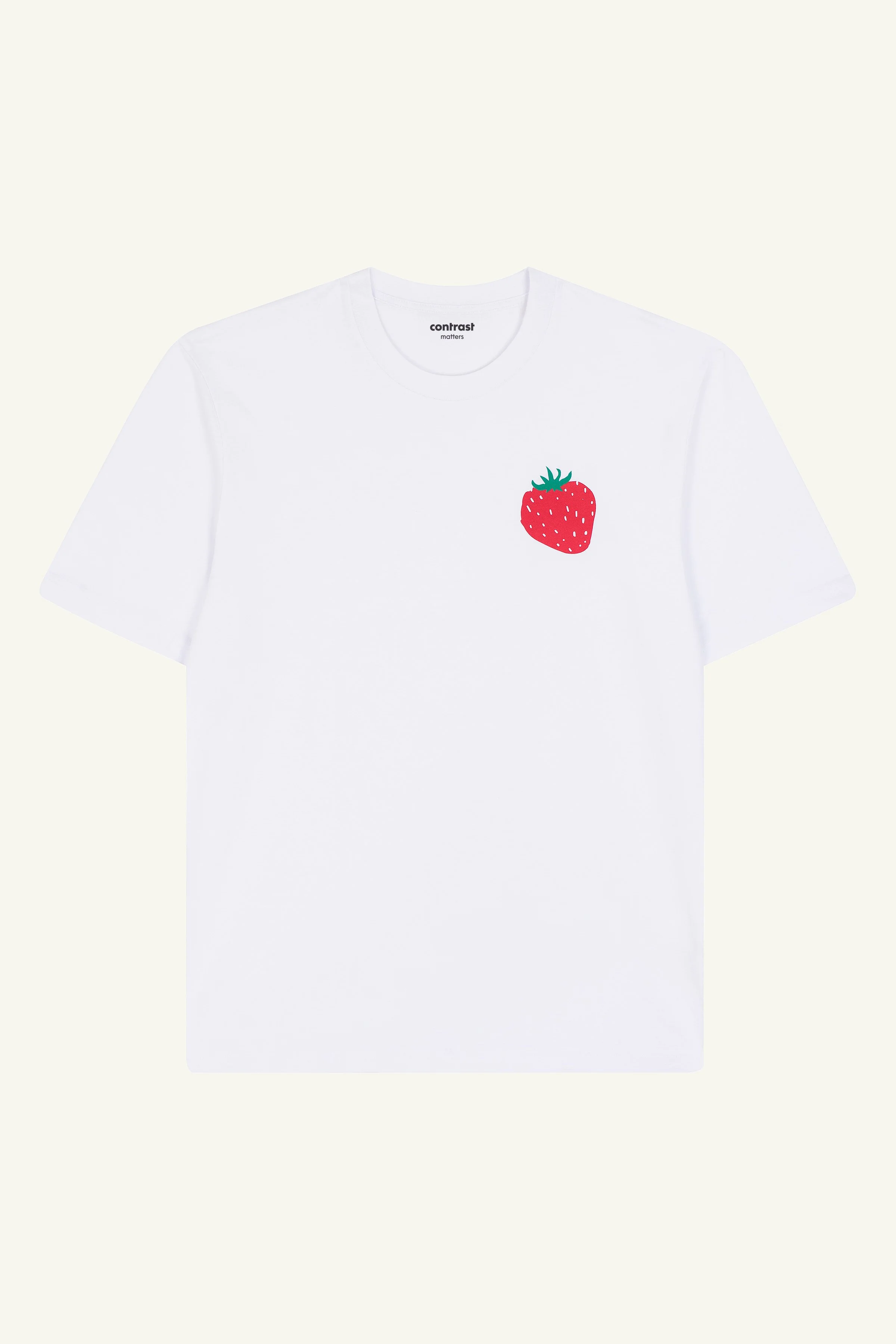 Strawberry Graphic T-Shirt – White