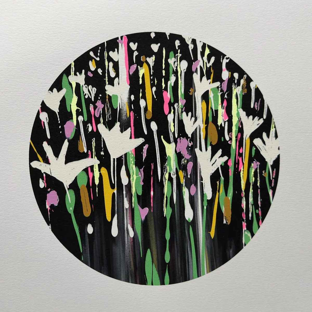 Rain Lilies Mono Screen Print