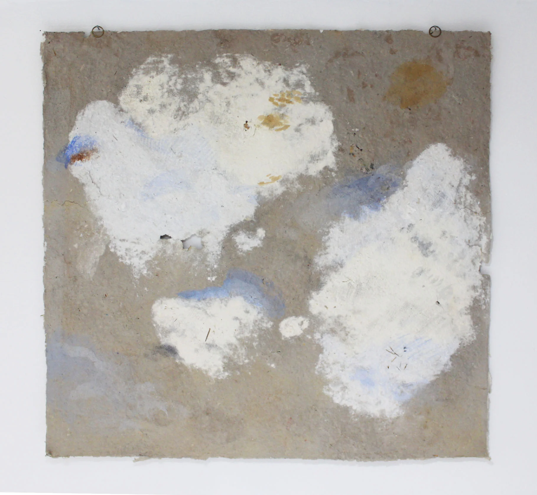 I’ve lived by the ocean &amp; I’ve lived by the highwayand both can sound like to otherin the same way that squinting can make everythingseem grey2018Watercolor made from found &amp; gifted pigments on handmade paper sourced from The New York Times,…