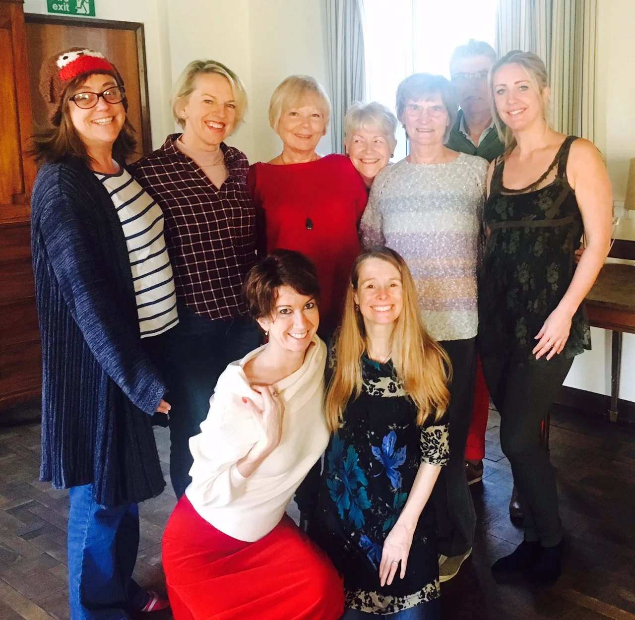 Us with some of the guests at our Writing and Relaxation Retreat, West Lexham, Nov 2017