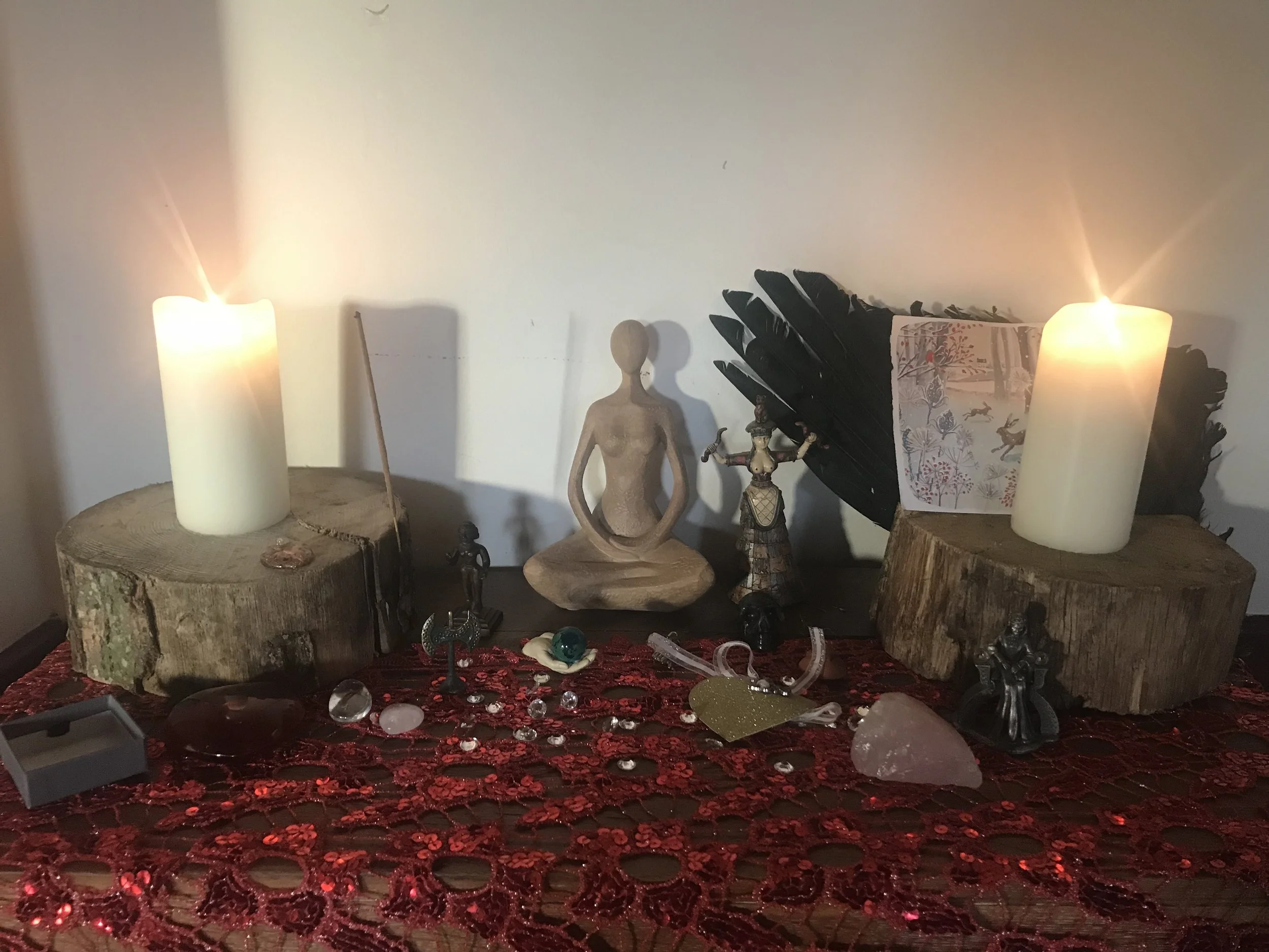 Intentions altar, Winter Alchemy Retreat, Nov 2018
