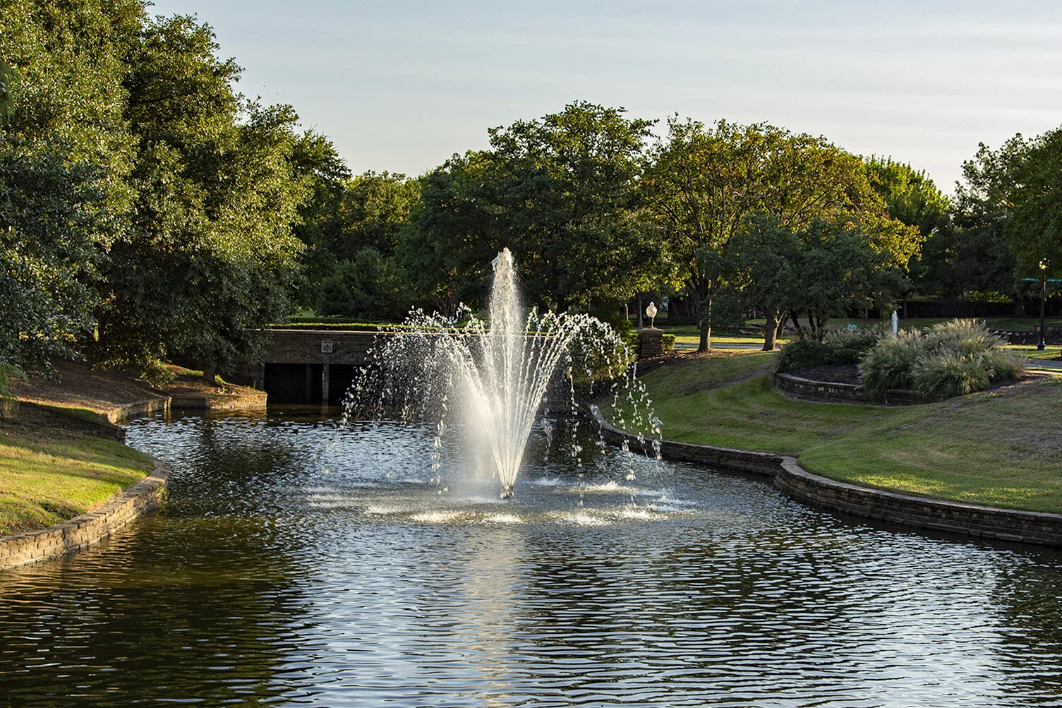 Repaired/upgraded Fountain in Catch Basin - September 2020