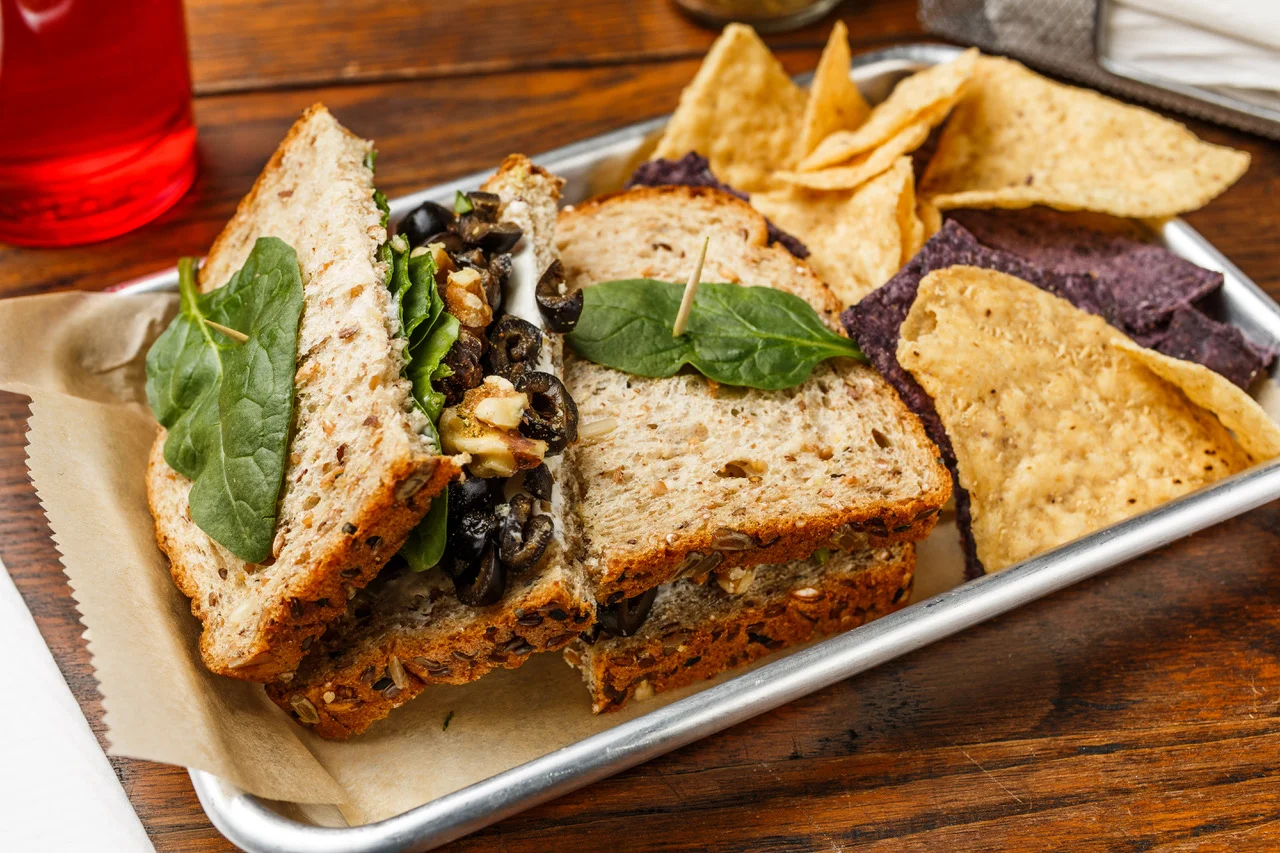 Too Much Crunch Cream cheese, black olives, walnuts, spinach, mayo, and spike seasoning. Make into salad, sandwich, or wrap. $5.49