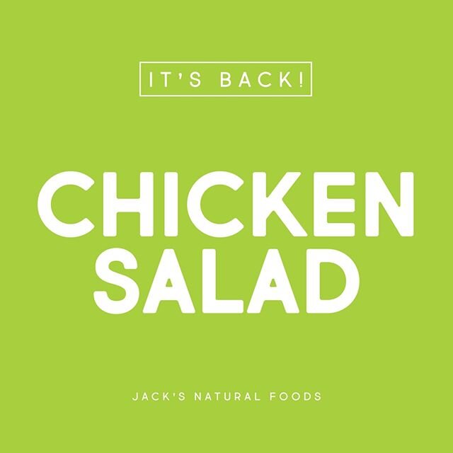 BIG NEWS 📣 OUR CHICKEN SALAD IS BACK! 🎉⁠
⁠