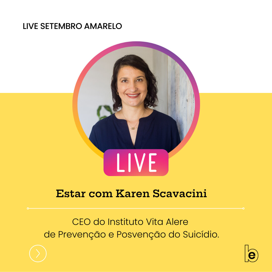 🌻Estar com Karen Scavacini @karensca - CEO do Instituto @vitaalere de Preven&ccedil;&atilde;o e Posven&ccedil;&atilde;o do Suic&iacute;dio.

Nossa convidada da Live deste m&ecirc;s acabou de lan&ccedil;ar o livro &quot;Suic&iacute;dio um problema de