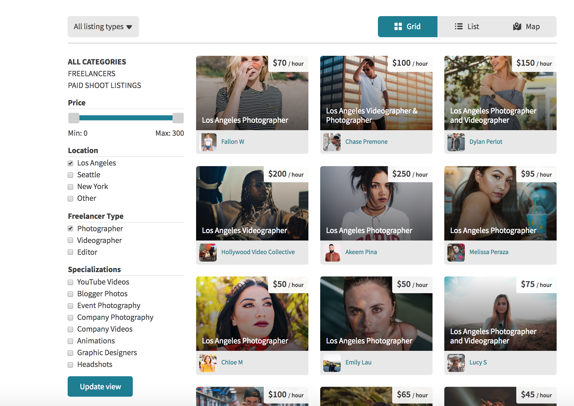 Browse listings on shuttr.com