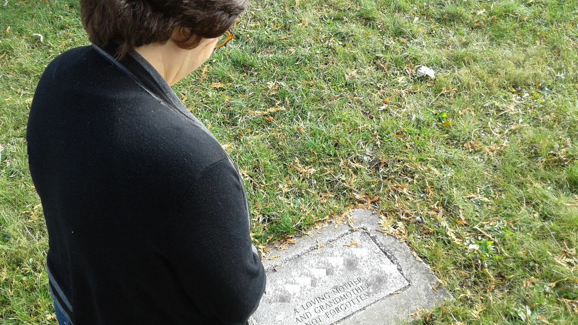 Paying respects to her birth mother, Beth Steury has many questions, yet is at peace with the information she has uncovered with DNA tests and genealogical research. Photo courtesy of Beth Steury.