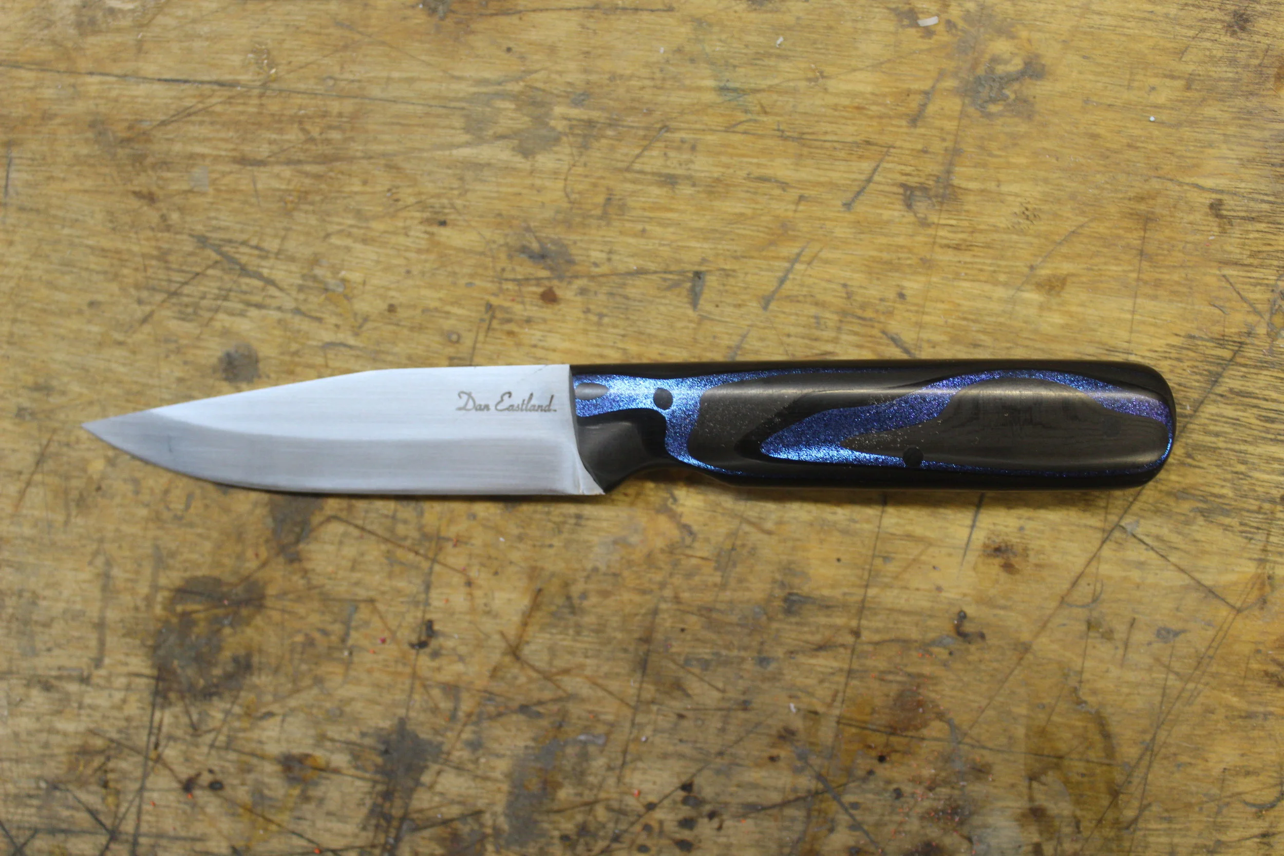 Paring Knife Blue to Purple Carbon Fiber Handle