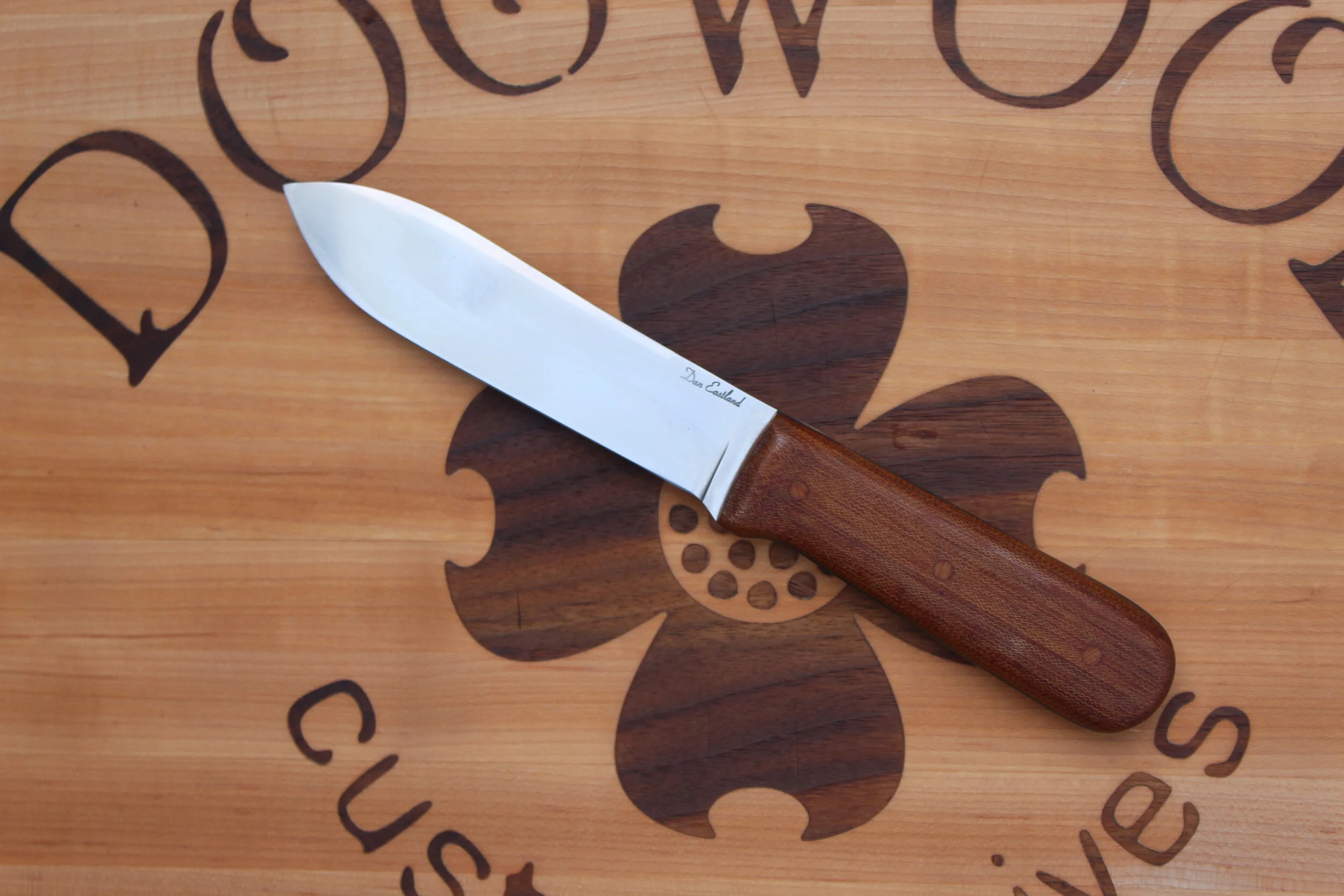 Dogwood Kephart with End Grain Natural Micarta Handle