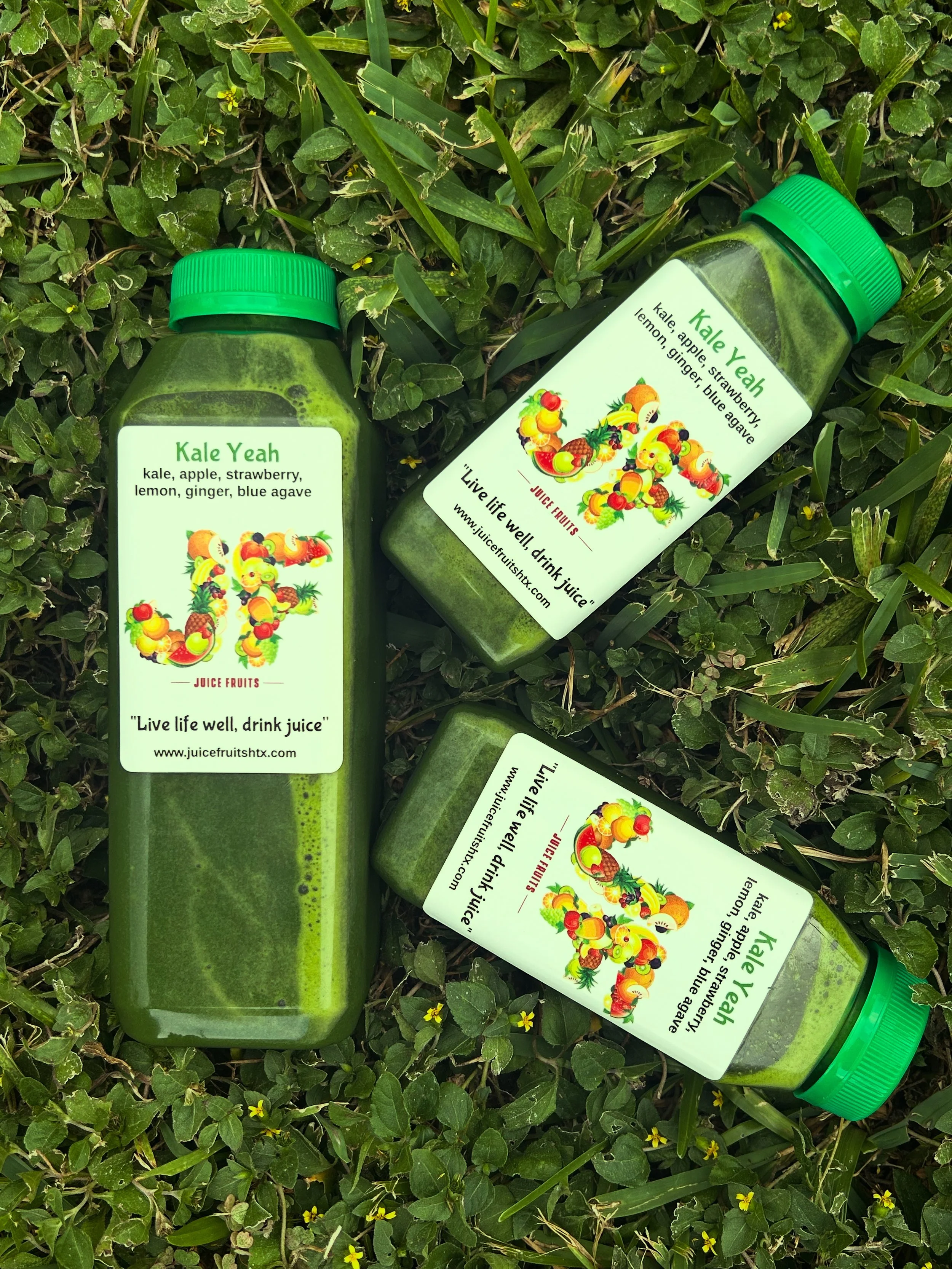 Kale Yeah!!!~ (strawberry, kale, blue agave, apple, lemon, ginger)