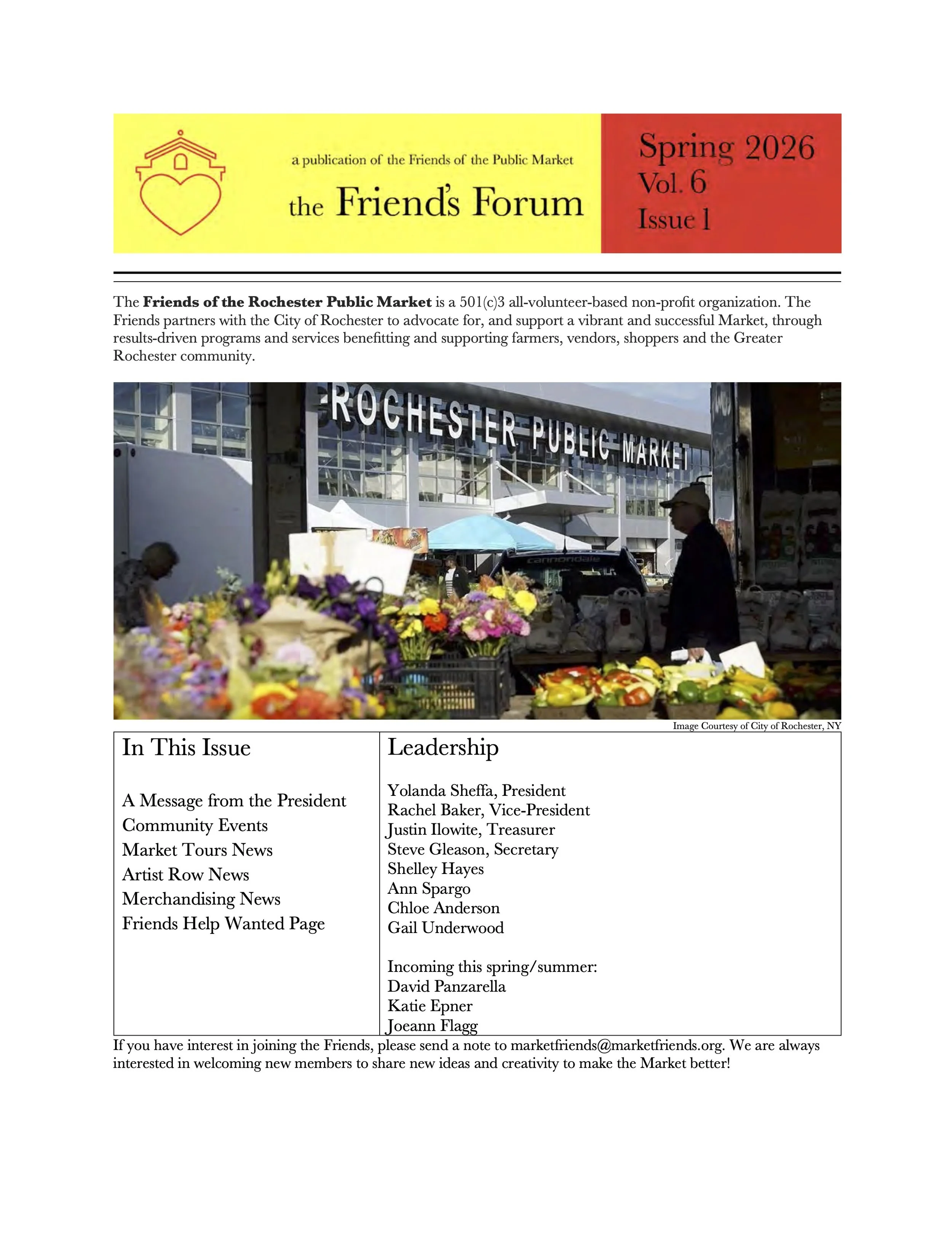 Friend’s spring newsletter 2026