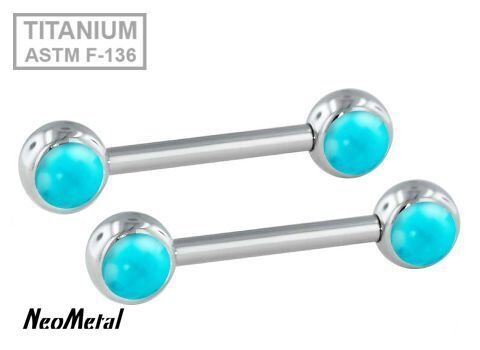 NeoMetal - Threadless Titanium Side Set Faceted Gem and Bezel Set