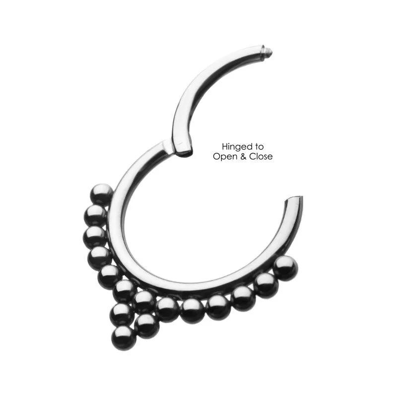 Tri-Bead Cluster and 13 Bead Clicker Hinge Ring — SUBA Piercing & Fine ...