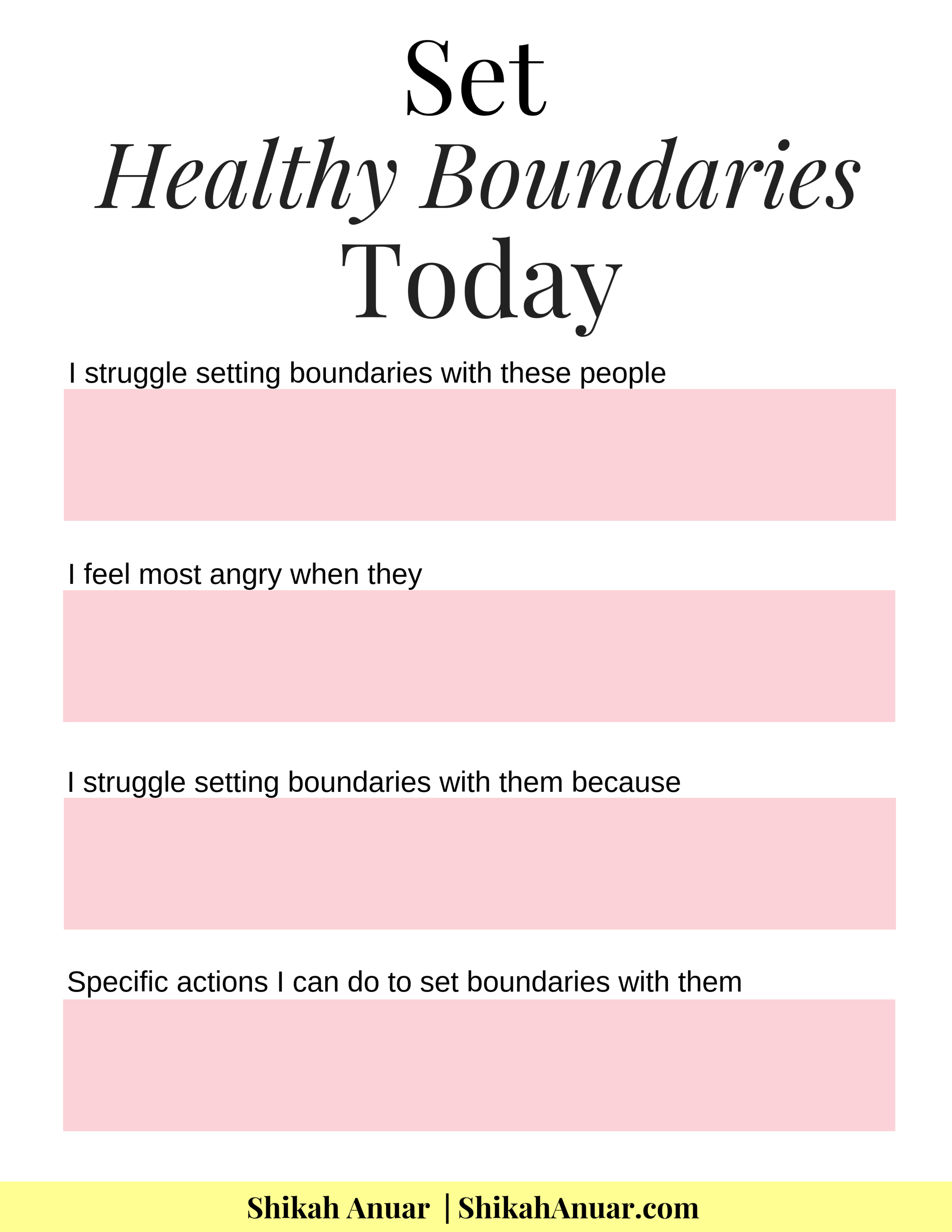 Free CBT Worksheets for Setting Boundaries