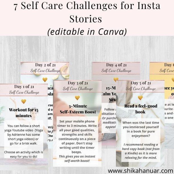 🌟Attention coaches who want to create + launch a Self Care Challenge by today 😊⁠
⁠
I&rsquo;ve created 7 FREE self care Instagram posts for coaches to brand and use! If you have NO TIME to create and launch a self care challenge, this freebie is for
