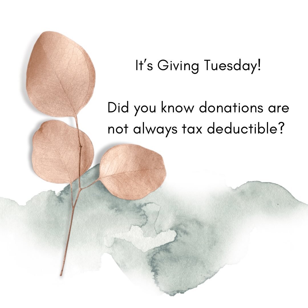 Use the IRS Tax Exempt Organization Search to find out if a nonprofit you are supporting is tax deductible. Click the link in my bio to access this nifty tool.

Keep in mind that if you are planning to claim a tax deduction, for any donation of $250 