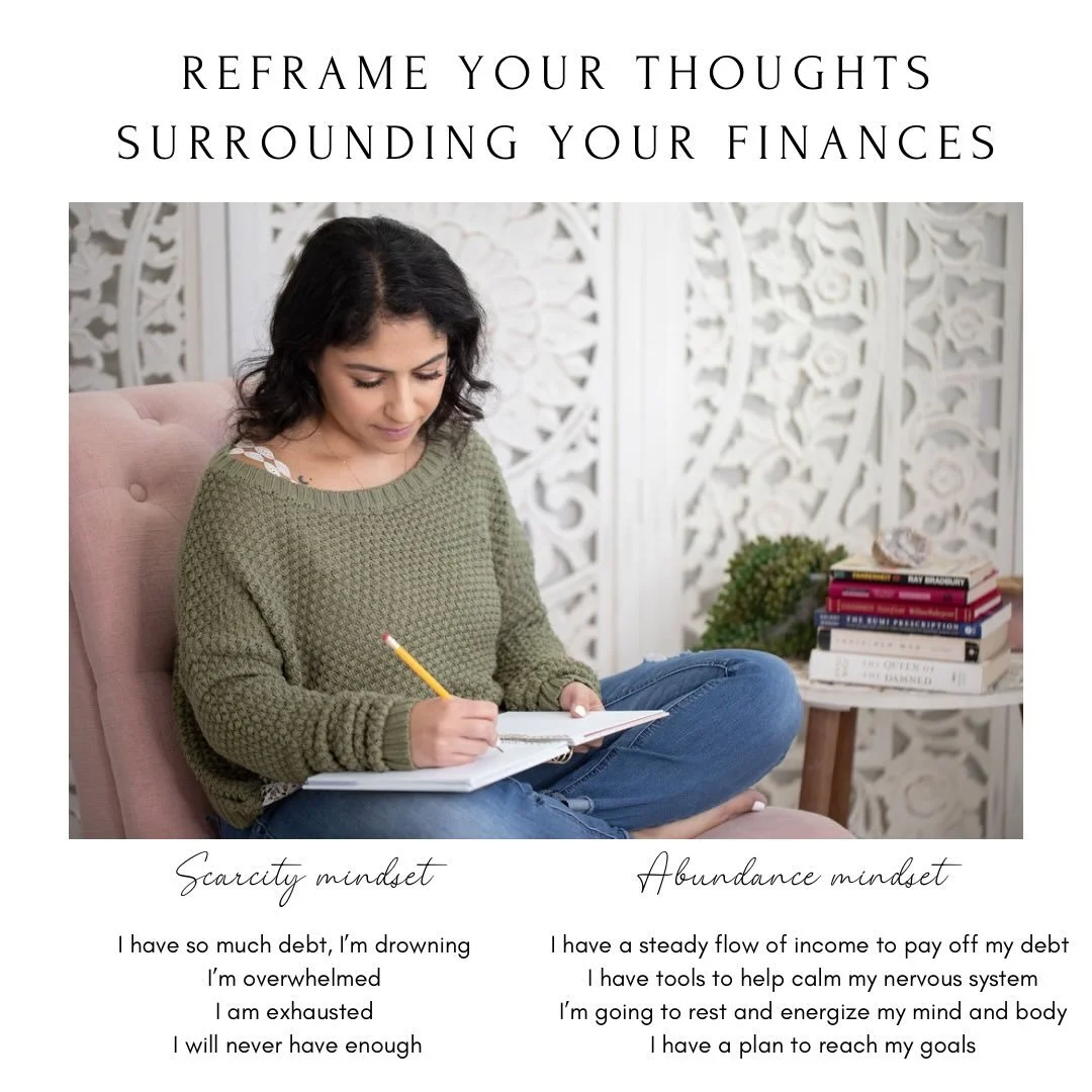 Broken record here but I won&rsquo;t stop talking about how important your mindset is. 

The first step to reframing your thoughts is naming it. If you are talking to yourself negatively or from a place of scarcity - call it out. Recognize the action