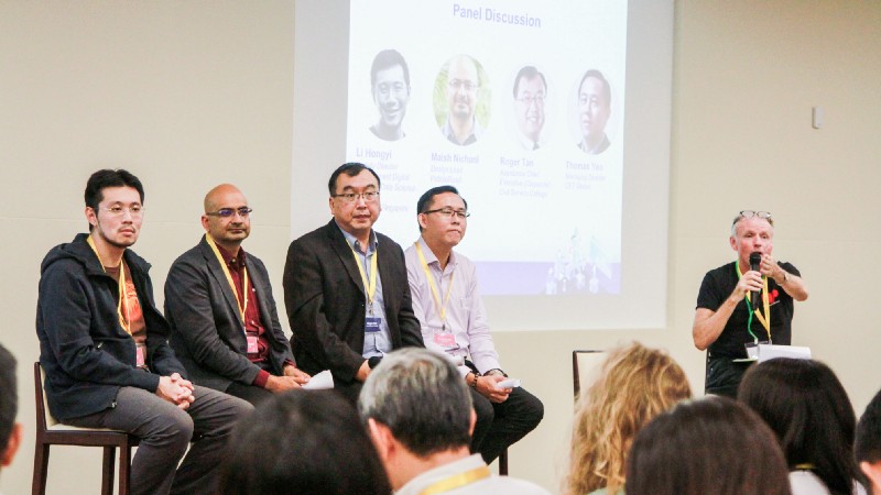 Panel Discussion at the Pre-Challenge Workshop (from left to right): Li Hongyi, Maish Nichani, Roger Tan, Thomas Yeo, Adam Lyle