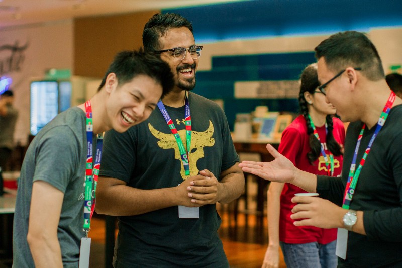 Mingling before the Hackathon begins