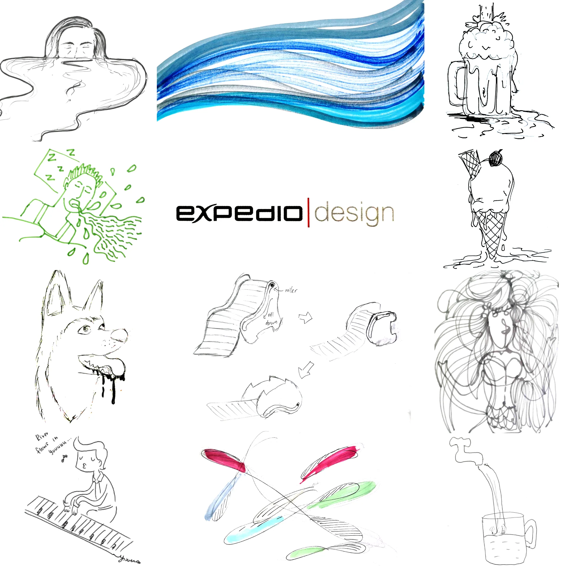 Sketch Theme of The Day #Flowing