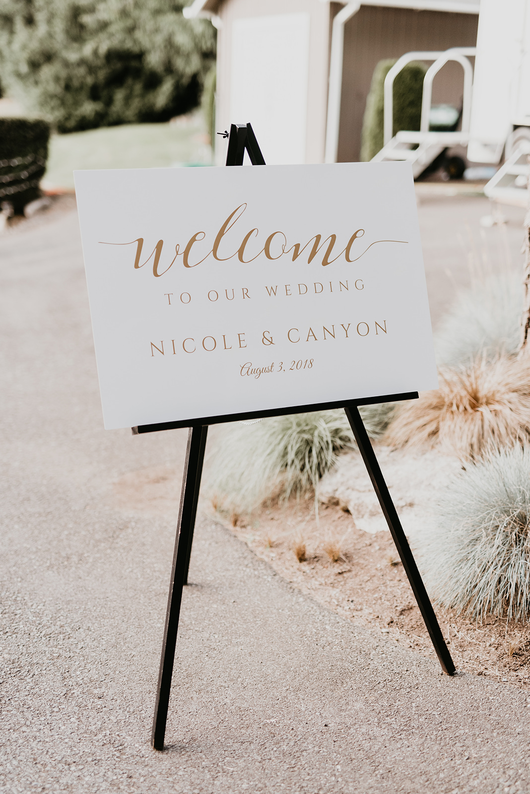 Thompson Wedding in Seattle, Washington - Bride sign