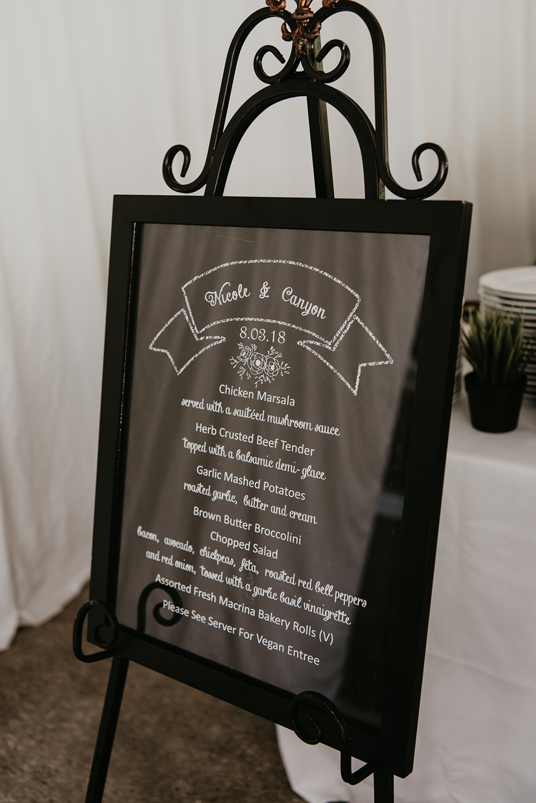 Thompson Wedding in Seattle, Washington - Reception Sign