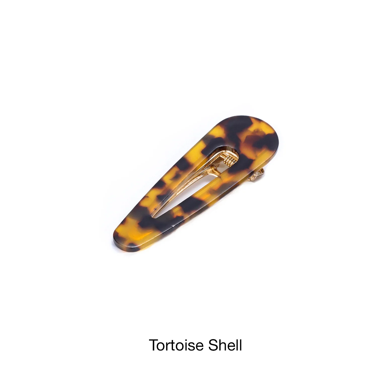 Acrylic Clip Tortoise Shell Water Drop Barrette