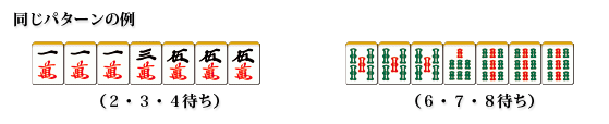 Different example for the same shape of wait. 2,3,4 wait and 6,7,8 wait.