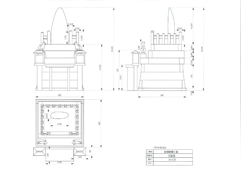 Specifications on the monument
