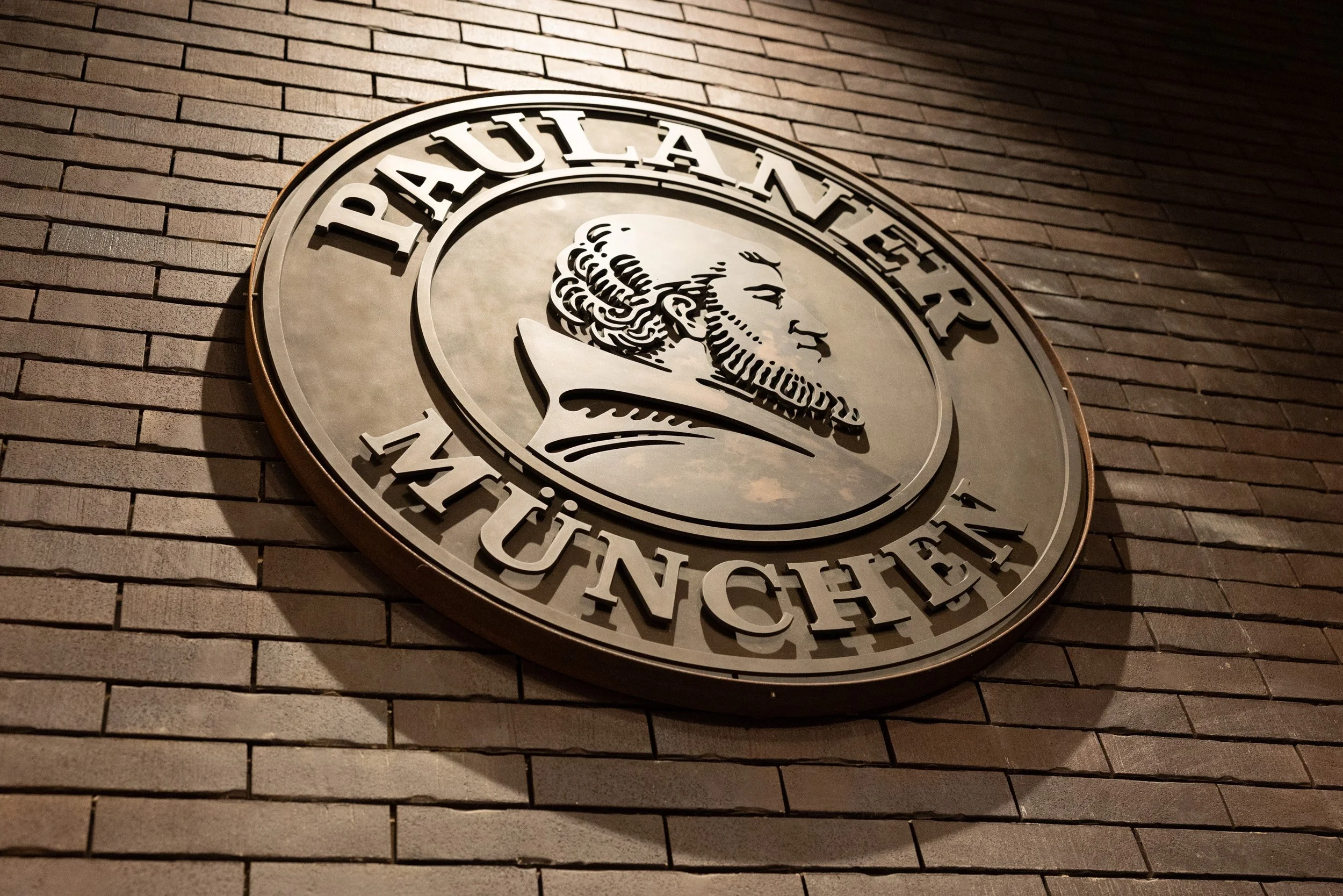  Paulaner München restaurant logo at Paulaner Bräuhaus Singapore by  tailfeather.sg  