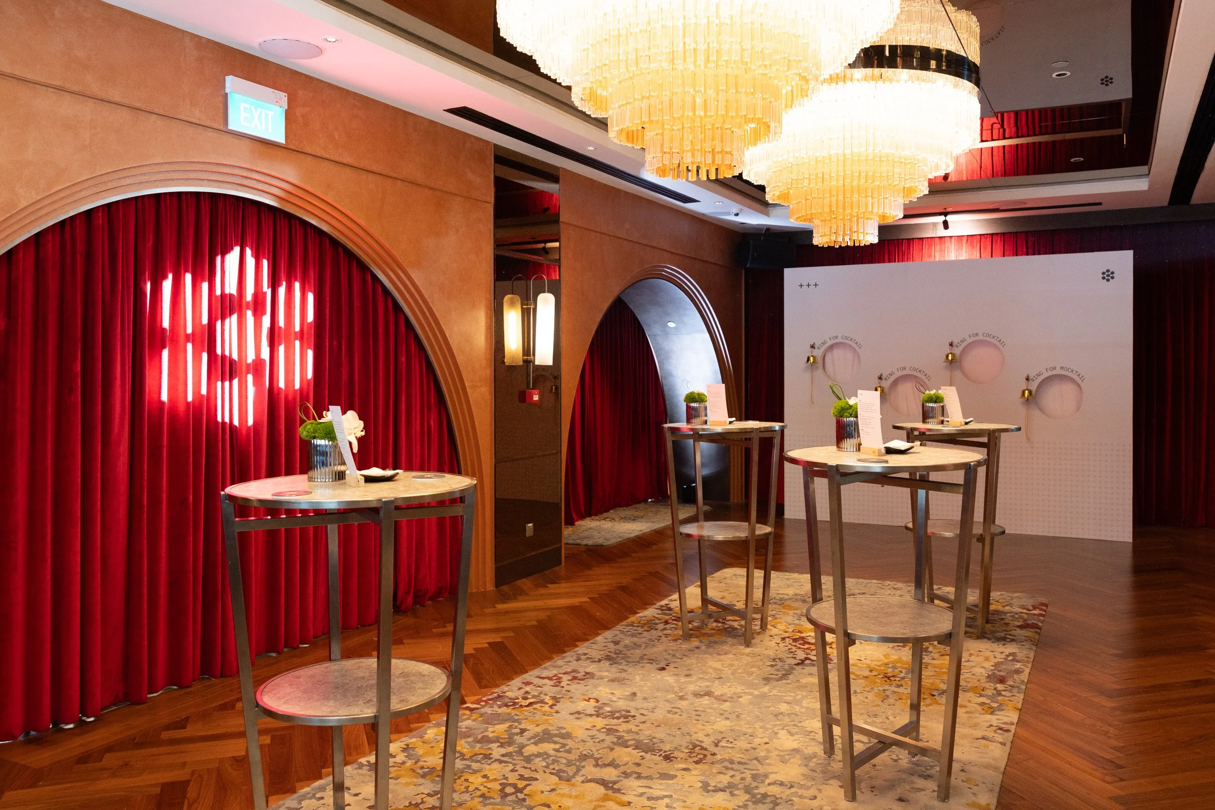  Wide angle interior view of Anti:Dote bar setup for the Cognition evening VIP reception. 