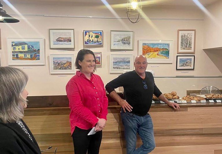 Fantastic time in Adelaide this weekend! Lots of red dots on our paintings, thanks everyone who came along to the opening 🥂

&lsquo;Urban and Land Scapes&rsquo; is my dad Peter Nankivell&rsquo;s watercolour and my acrylic paintings, showing at @jins