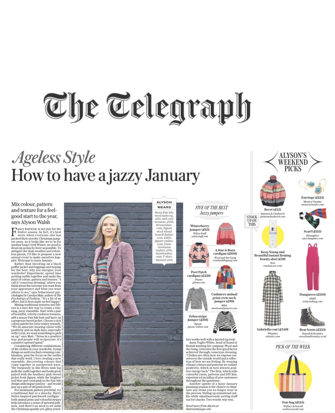 Jan 22 -Telegraph QC Beret is pick of the week