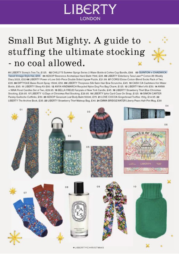 Liberty London Christmas Gift Guide Dec 22