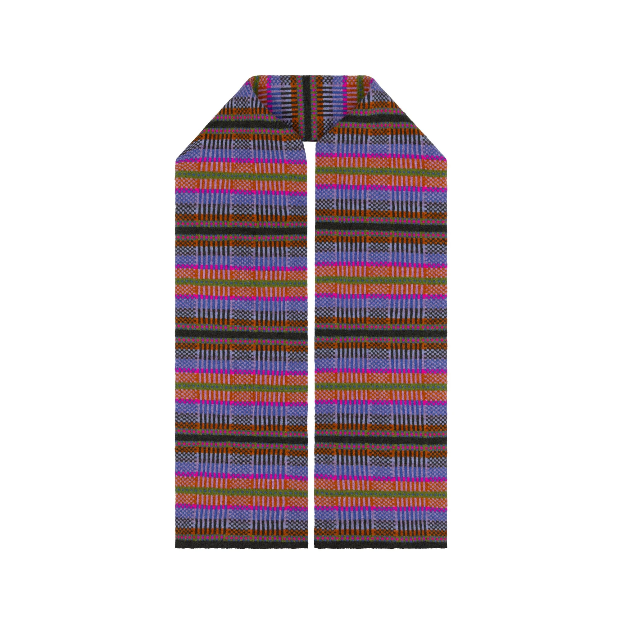 36 26 MODERN TARTAN SCARF COL 3 FLURO PINK.jpg