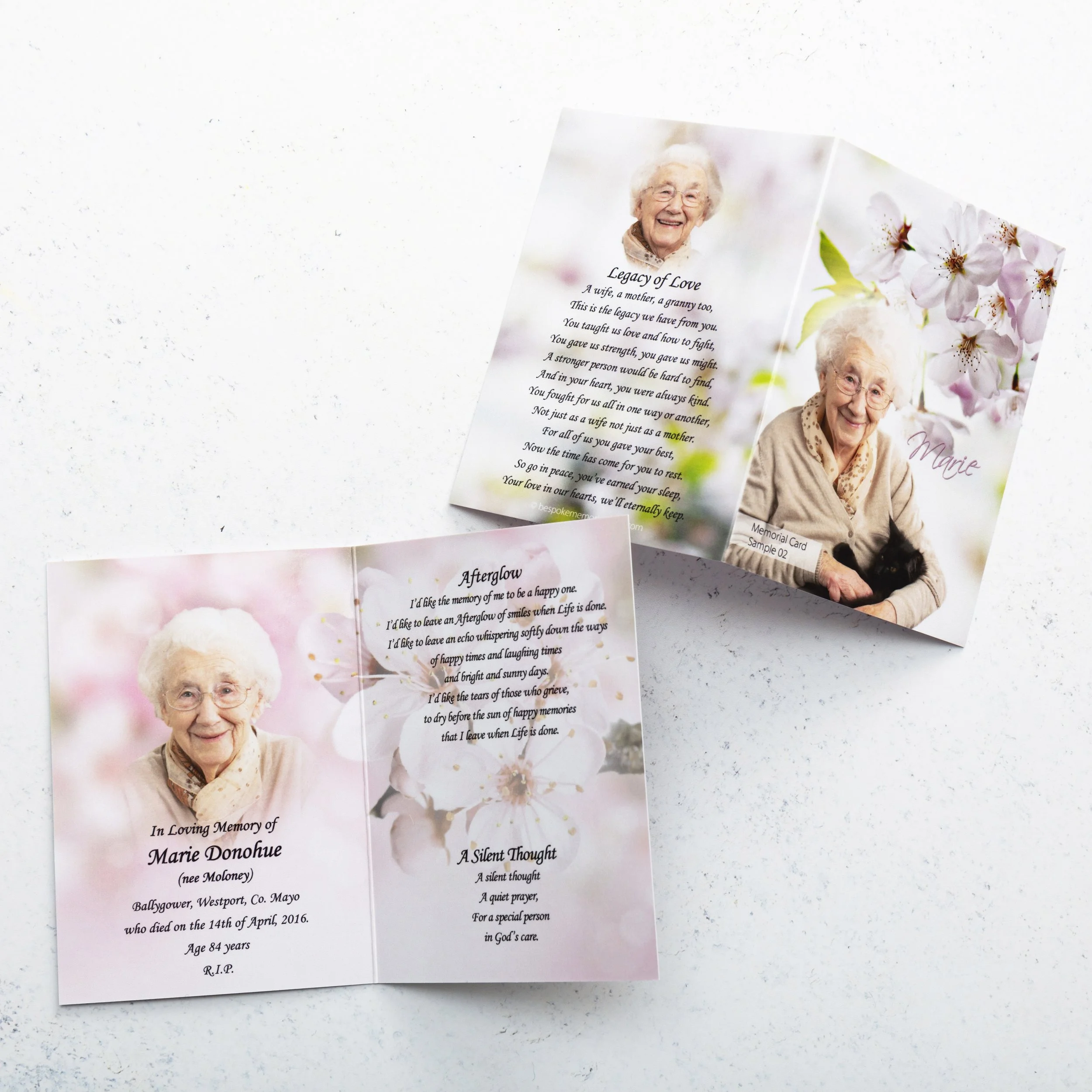 Priority Service - Trad Folded Memorial Cards