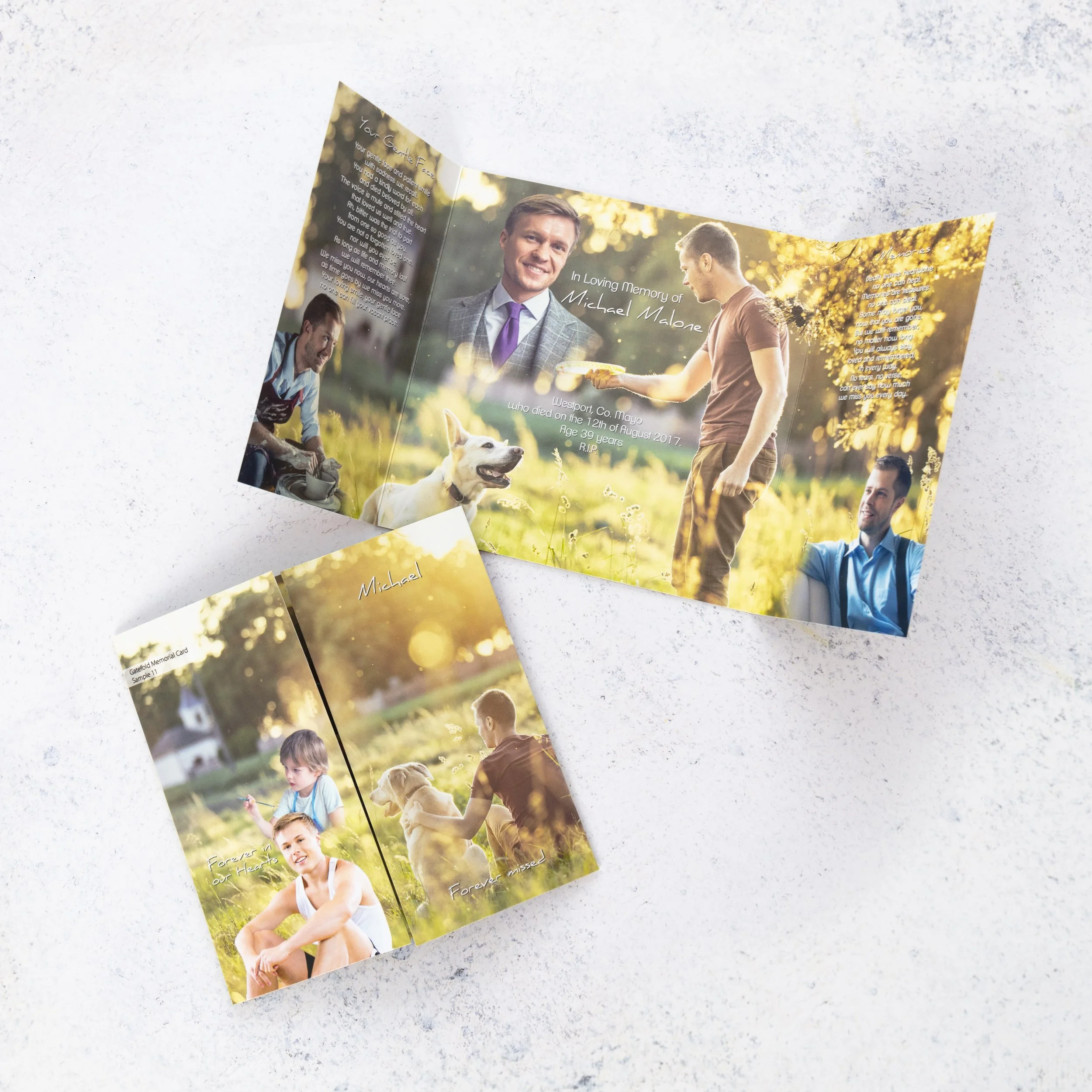 what do you say on a memorial card