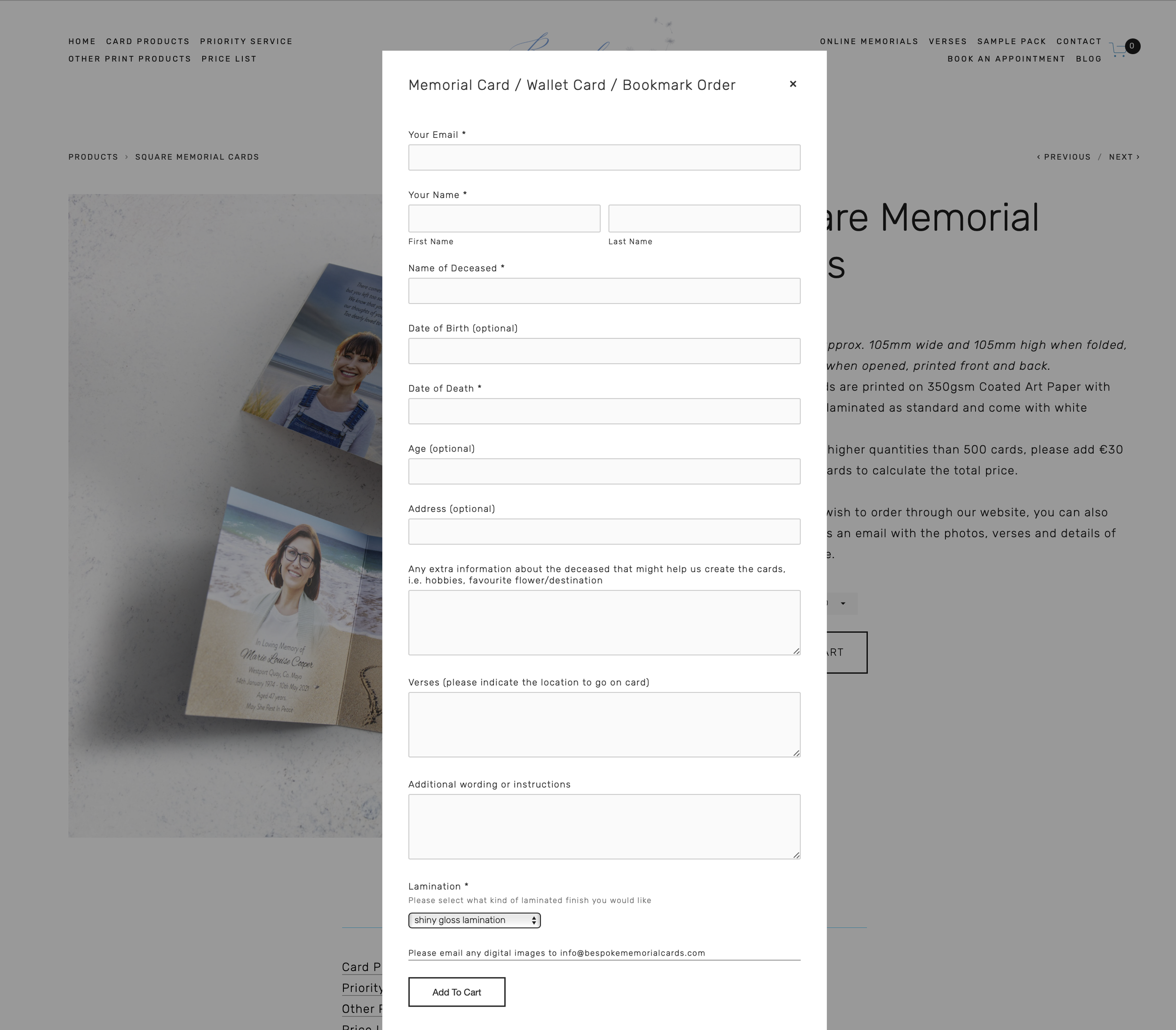 How Can I Order Memorial Cards?