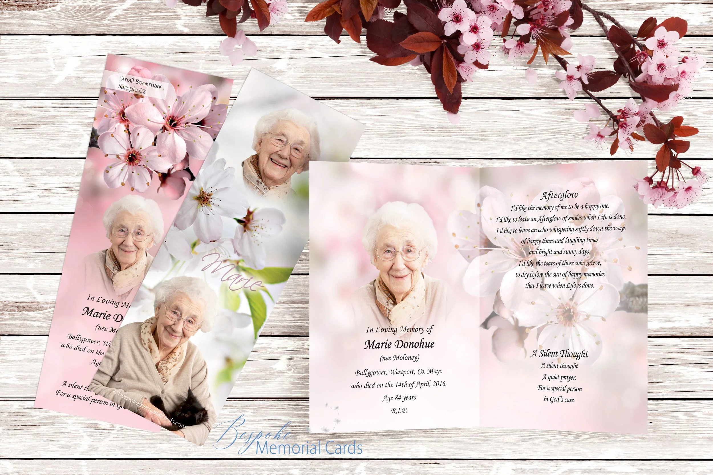 When should you get memorial cards done after the death of a loved one?