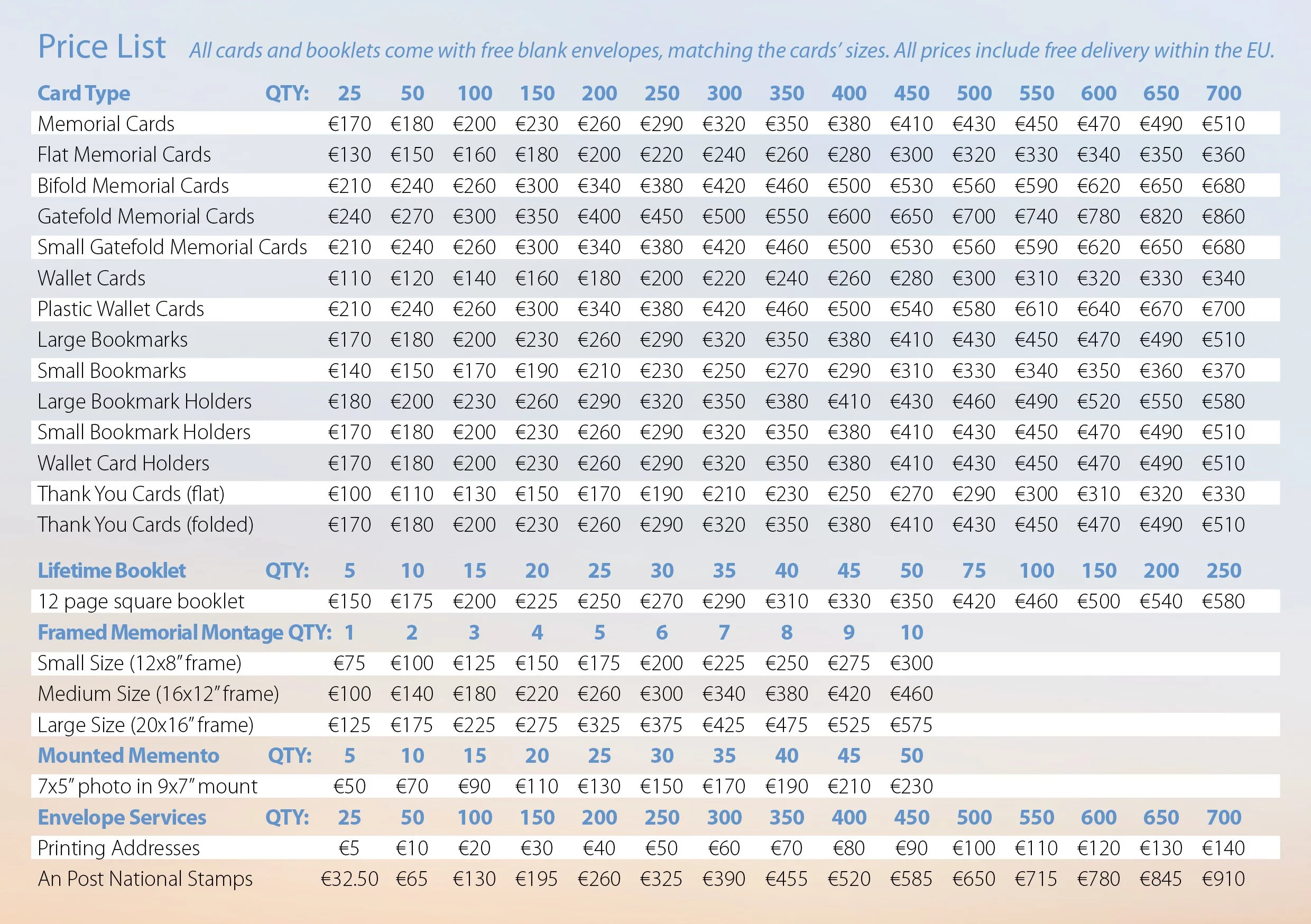 Price List Bespoke Memorial Cards price-list-bespoke-memorial-cards