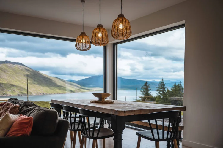 Dining room with loch view