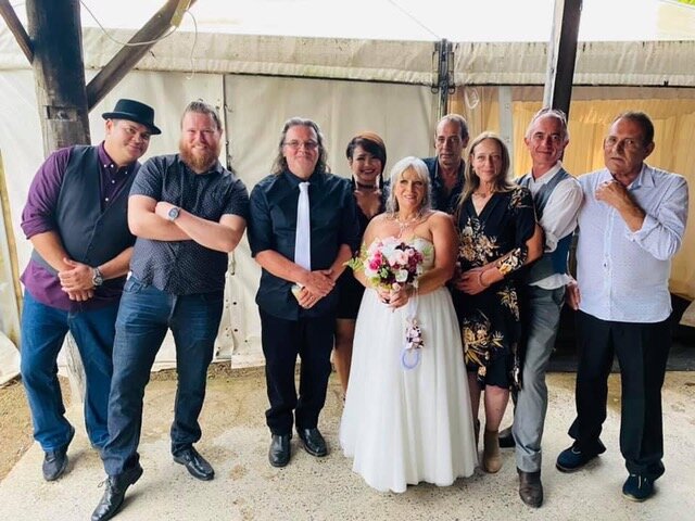  Finally after 20 years Helen and Michael marry at Hedgend Maze Healsville 