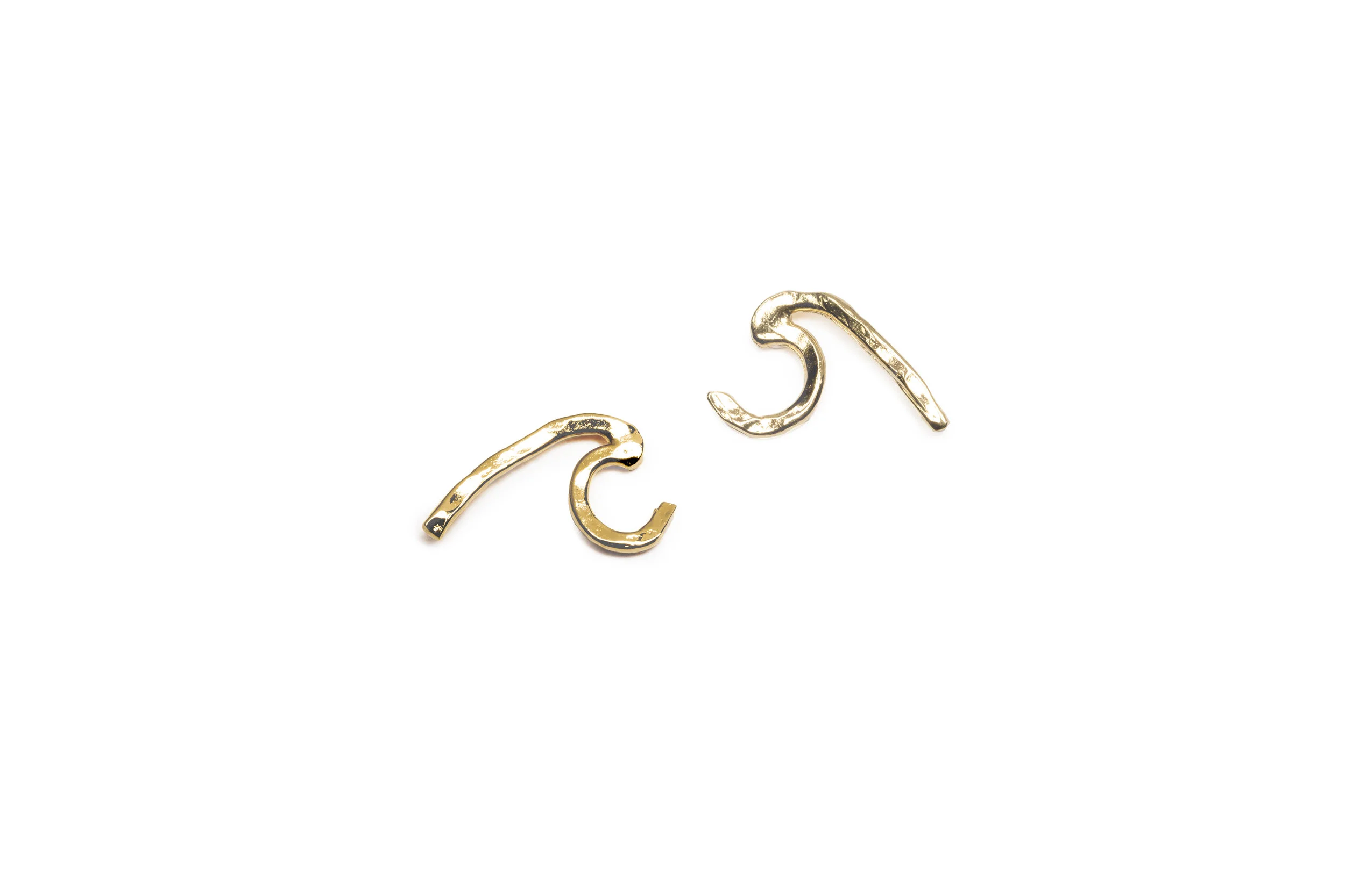 Paradise - Teeny Wave Studs - Gold.jpg