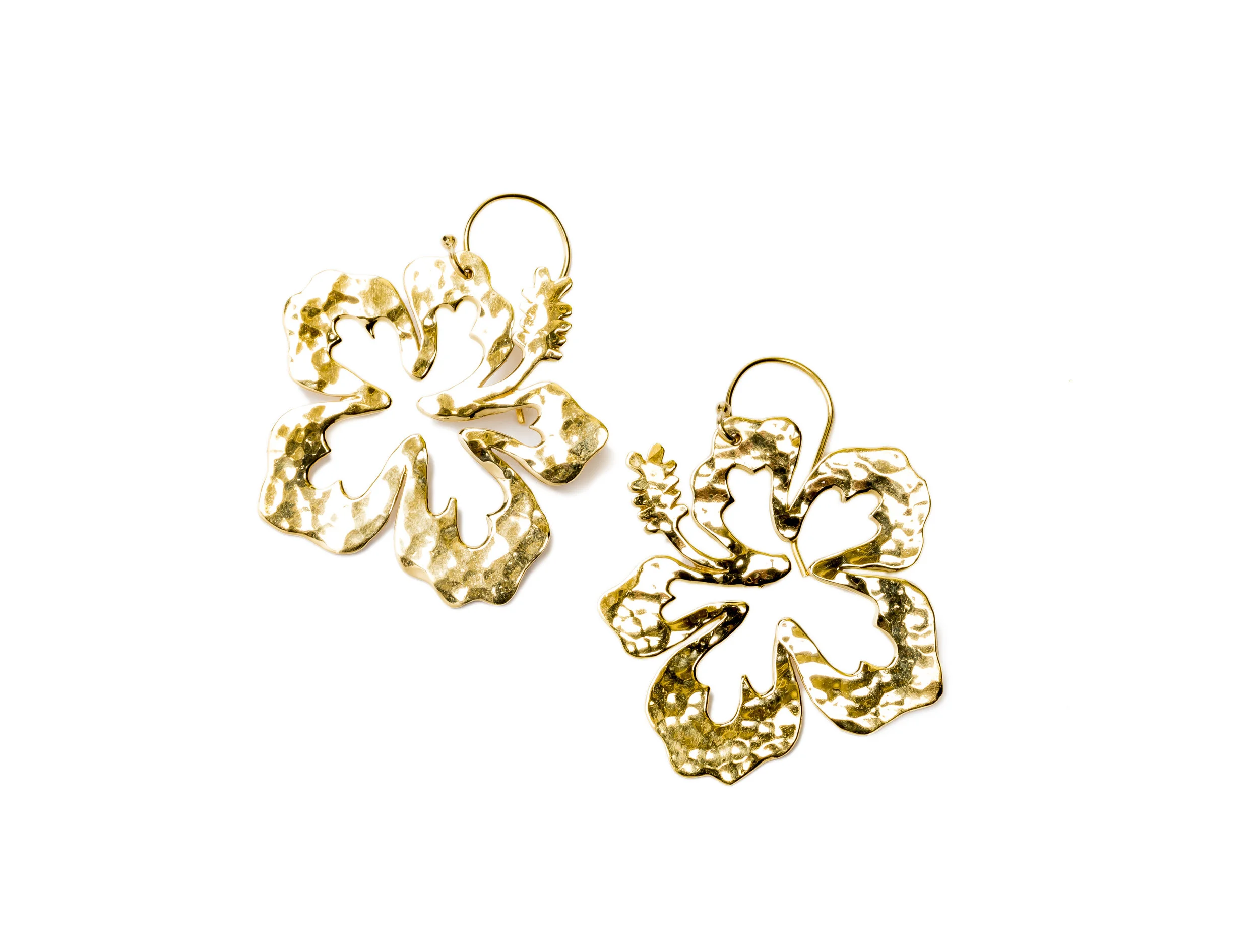 Paradise - Aloha Hibiscus Earrings - Gold.jpg