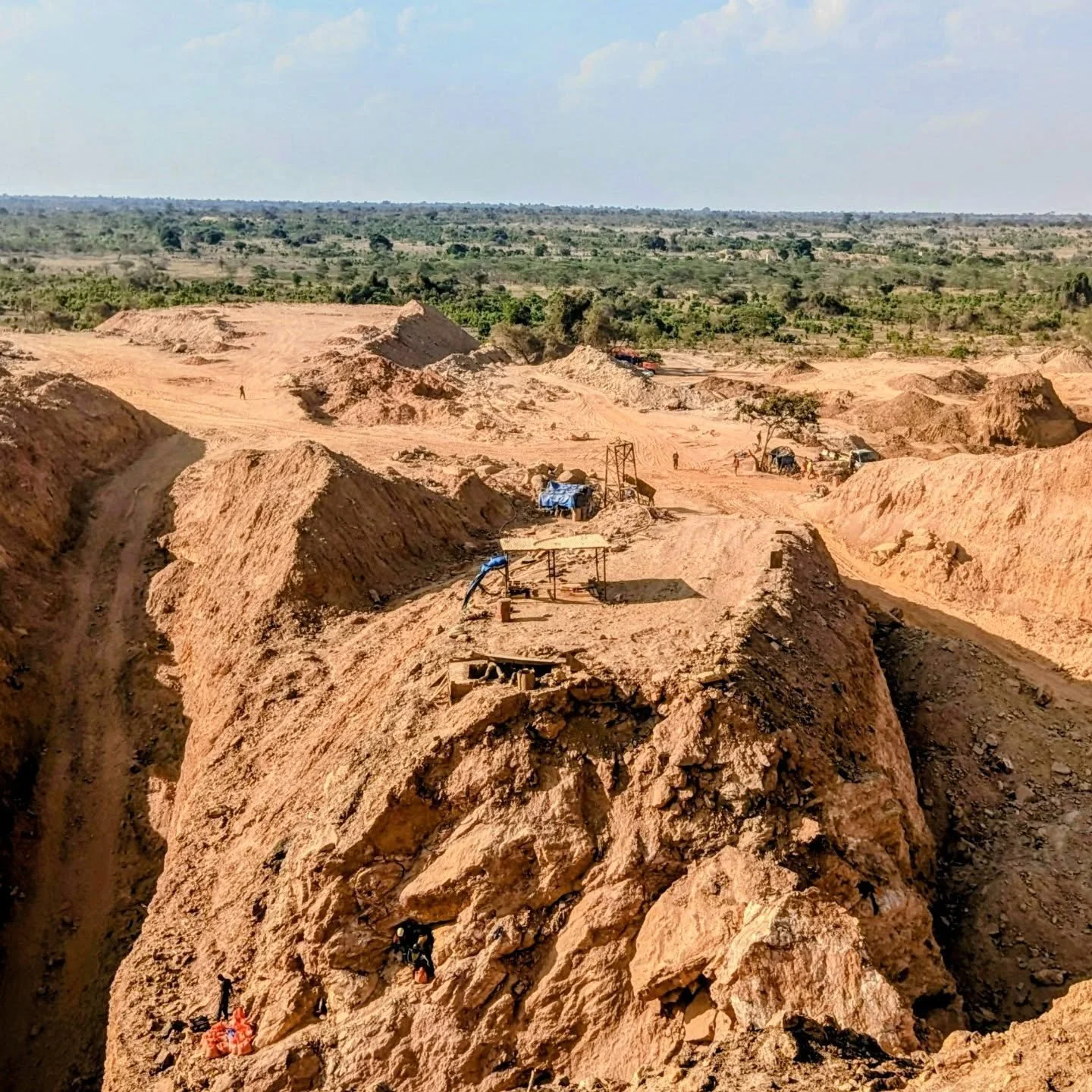 Life below ground, artisanal miners work between the shadows of Zambia's Matala Dome.