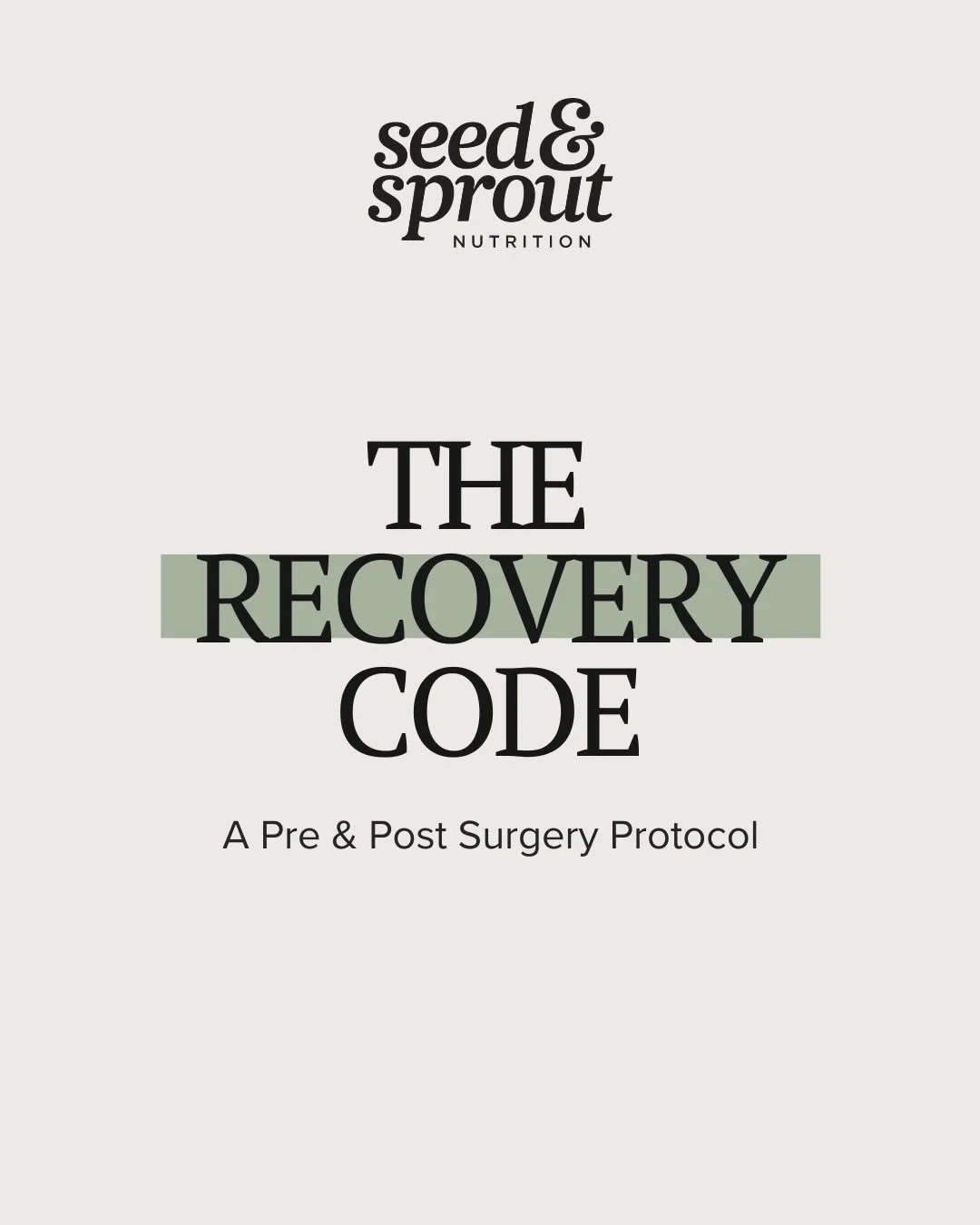 We&rsquo;re so excited to officially launch our Pre &amp; Post Surgery Protocol E-Book + Kit. 

Designed to support your body before, during, and after surgery.

Inside, you&rsquo;ll find targeted nutrition, simple strategies, and intentional support