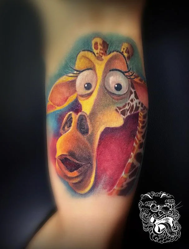 Full color tattoo of Melman.