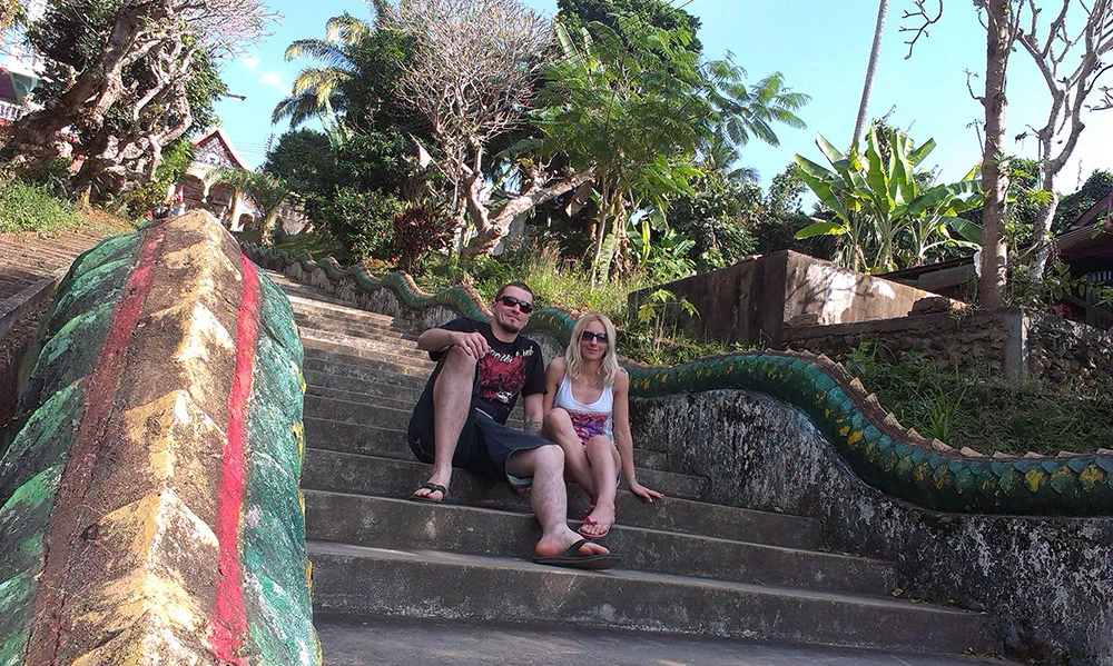 This picture was taken on one of our travels - Cambodia. Amazing place and my amazing wife.