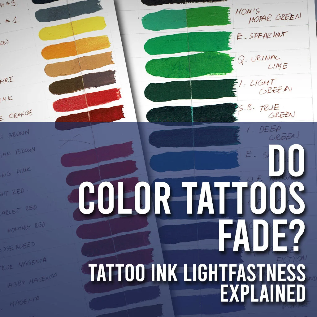 Do color tattoos fade? Scientific answer.