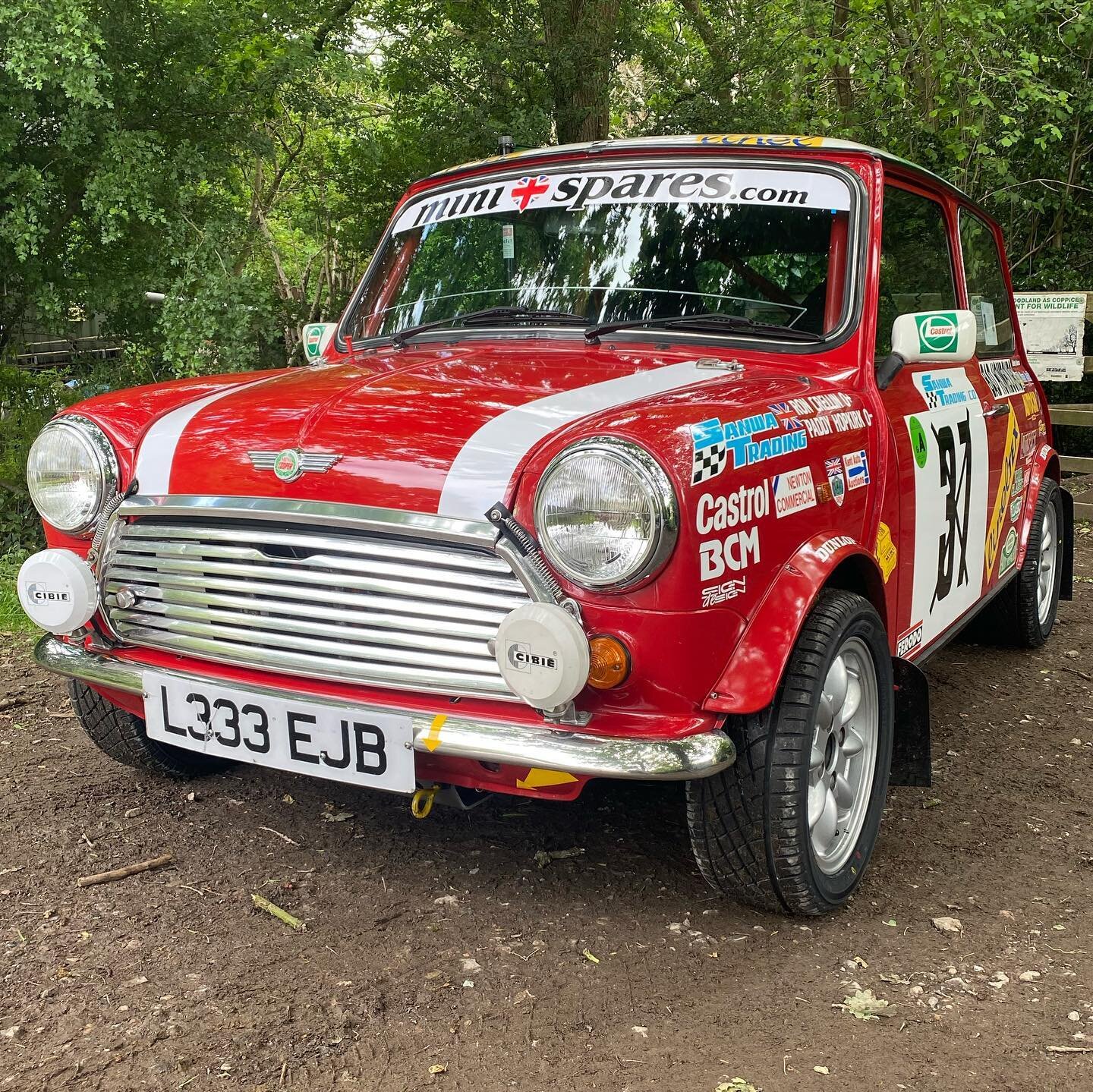 Thanks to @minispares for the help with supplying the parts to prepare our car for the weekends HRCR Hughes rally organised by the @blackpalfrey motor club. Those that know this car will notice it&rsquo;s now sporting its &lsquo;daytime&rsquo; bonnet